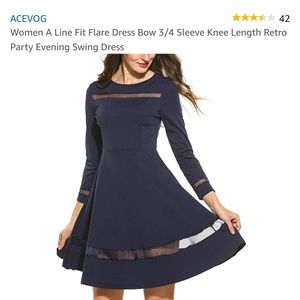 2/$16 ❤️❤️ BNWT Dark blue flare dress
